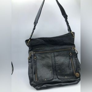 The Sak Black Leather Shoulder bag Purse